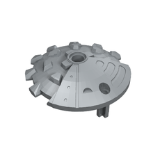 Large Figure Shield 5 x 5 with Saw Blade Studded (45275)