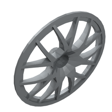 Wheel Cover 7 Spoke with Axle Hole - 56mm D. [Fits 44772] (58088)