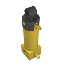 Pneumatic Cylinder with 2 Inlets Medium (48mm) with Black Top (2793c01)