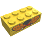 Brick 2 x 4 with Snout, Fangs, and Whiskers Print