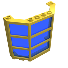 Window Bay 3 x 8 x 6 with Trans-Dark Blue Glass (30185c02)