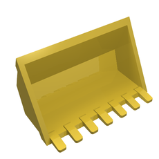 Construction Vehicle Bucket 3 x 6, 9 Hinge Teeth (30394)
