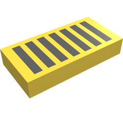 Tile 1 x 2 with Black Grill Print