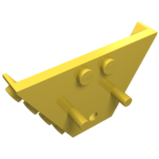 Panel, Trapezoid, Tipper End Flat with Pins, 1 x 2 Anti-studs (3145)