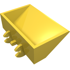 Construction Vehicle Bucket Smooth 3 x 5 x 1 & 1/3 (3433)