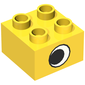 Duplo Brick 2 x 2 with Eye without White Spot Print, on One Side