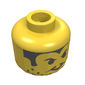 Minifig Head Spyrius Chief, Moustache Thin, Stubble and Sideburns Print