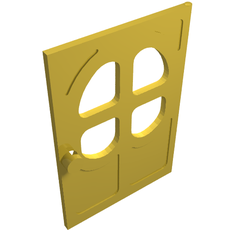 Fabuland, Door 1 x 6 x 7 with Round pane in 4 sections (4072)