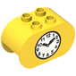 Duplo Brick 2 x 4 x 2 Rounded Ends with Clock Print