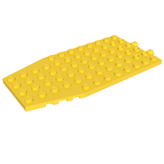 Wedge Plate 6 x 12 x 1 Cut Corners with 2 Fixed Rotatable Pins [aka 4 Juniors Wing Plate] (42607c01)
