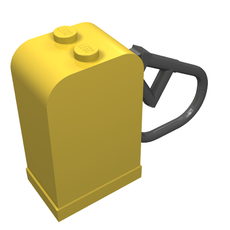 Fabuland, Equipment Fuel / Petrol Pump 2 x 4 x 4, Curved Top with Black Hose [Complete Assembly] (4618c01)