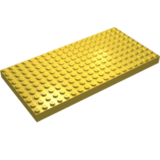 Brick 10 x 20 without Bottom Tubes, with '+' Cross Support and 4 Side Supports (early Baseplate) (700a)
