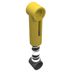 Technic Shock Absorber 6.5L with Hard Spring, Tight Coil in Middle [Complete Assembly] (76537)
