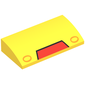 Slope Brick Curved 2 x 4 x 2/3 No Studs, with Bottom Tubes and Iron Man Mask print