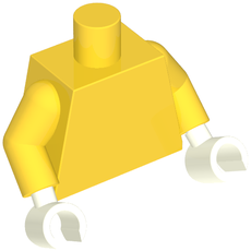 Torso, Yellow Arms, White Hands [Plain] (973c01h27)