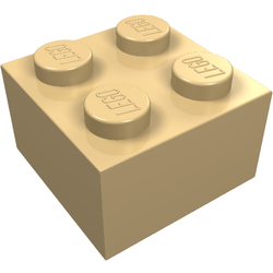 LEGO part LDraw render in color 142 - Pearl Light Gold LEGO part LDraw render in color 142 - Pearl Light Gold
