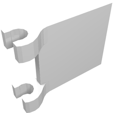 Flag 2 x 2 Square, Flat Clip Edge [Thick Clips] (11055)