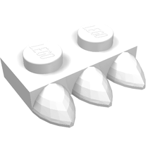 Plate Special 1 x 2 with Three Teeth [Tri-Tooth] (15208)