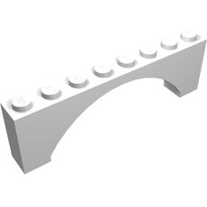Brick Arch 1 x 8 x 2 Raised (16577)