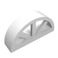 Window 1 x 4 x 1 2/3 with Spoked Rounded Top (20309)