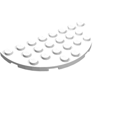Plate Round Half 4 x 8 (22888)