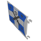 Flag 6 x 4 with Clip with Crossed Cannons over Blue Crossed Flag Print