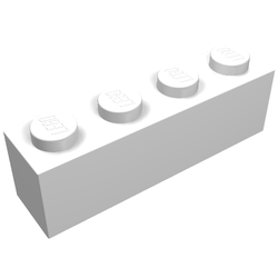 LEGO® Light Gray Brick 1 X 4 Design ID 3010