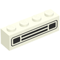 Brick 1 x 4 with Black Car Grill Print