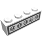 Brick 1 x 4 with Bottom Tubes, Lowered Center Cross Support with Homemaker Stove Switch Print