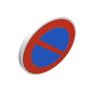 Road Sign Clip-on 2 x 2 Round with No Parking Print