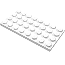 Plate 4 x 8 with Waffle Bottom (3035a)