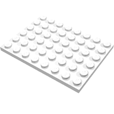 Plate 6 x 8 with Waffle Bottom (3036a)