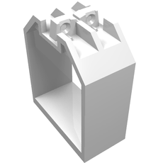 Container / Box, Open Ended 2 x 4 x 4 with 1 Hinge Finger Each End (30637)