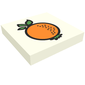 Tile 2 x 2 with Fabuland Orange Print