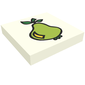 Tile 2 x 2 with Fabuland Pear Print