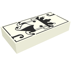 Tile 1 x 2 with Joker Playing Card print