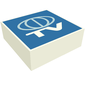 Tile 1 x 1 with TV Globe Logo Print
