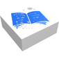 Tile 1 x 1 with Blue Book Print