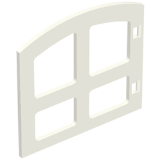 Duplo Door / Window 1 x 4 x 2 Pane with Curved Top (31022)