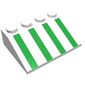 Slope 33° 3 x 4 with Green Stripes Print