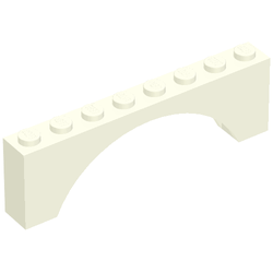 Lego 5 New Light Bluish Gray Bricks Arch 1 x 8 x 2 Raised Arch Pieces