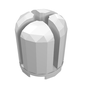 Brick Round 2 x 2 x 2 Dome Top with Cross Cut Slots