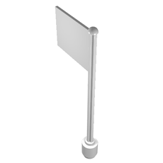 Flag on Flagpole, Straight (3596)