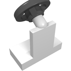 Steering Stand 1 x 2 with Black Steering Wheel (3829c01)