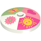Dish 4 x 4 Inverted [Radar] with 4 section Heart, Sun, Flower, Butterfly Print