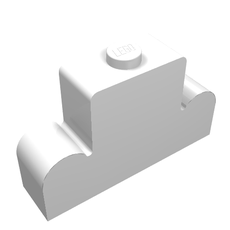 Brick Curved 1 x 4 x 2 Centre Stud Top (4088)