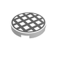 Tile Round 2 x 2 with Black Grid Large Print