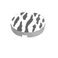Tile Round 2 x 2 with Zebra Stripes Print
