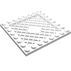Plate Special 8 x 8 with Grille [2 x 2 Diamond Opening Center] (4151c)