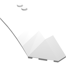 Brick Wedged, Curved 8 x 3 x 2 Open Right (41749)